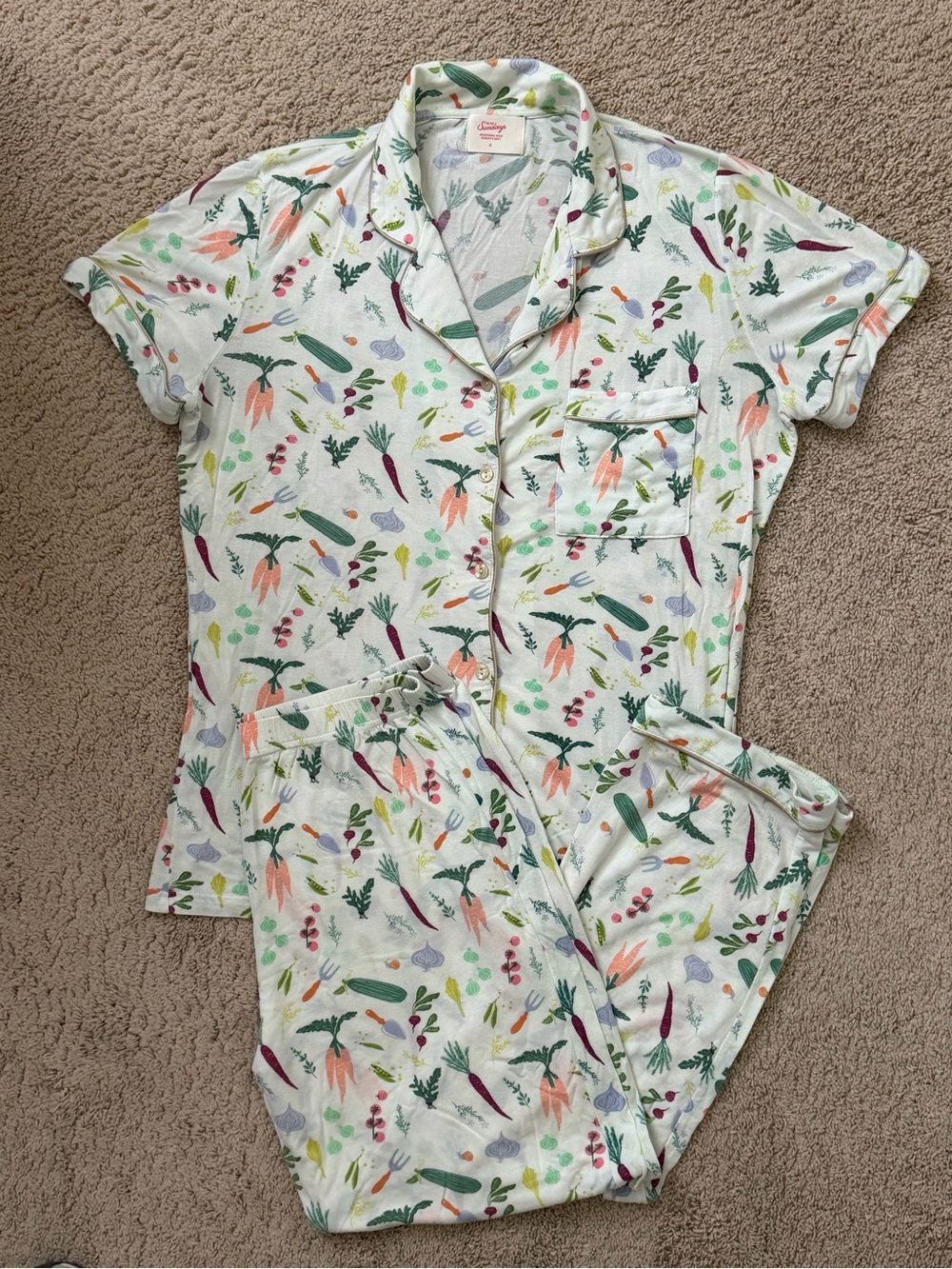 In My Sundays Garden Party Short Sleeve/Cropped Pant Pajamas